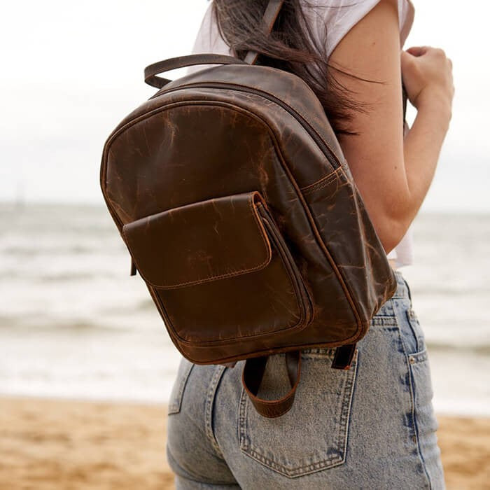 Fashion Forward Elegant Leather Backpack