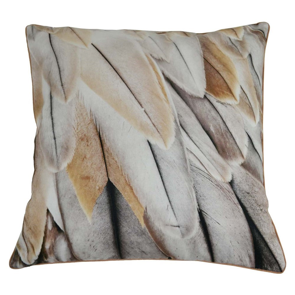 Feather Designed Cushion With Recycled Fill 45 X 45cms