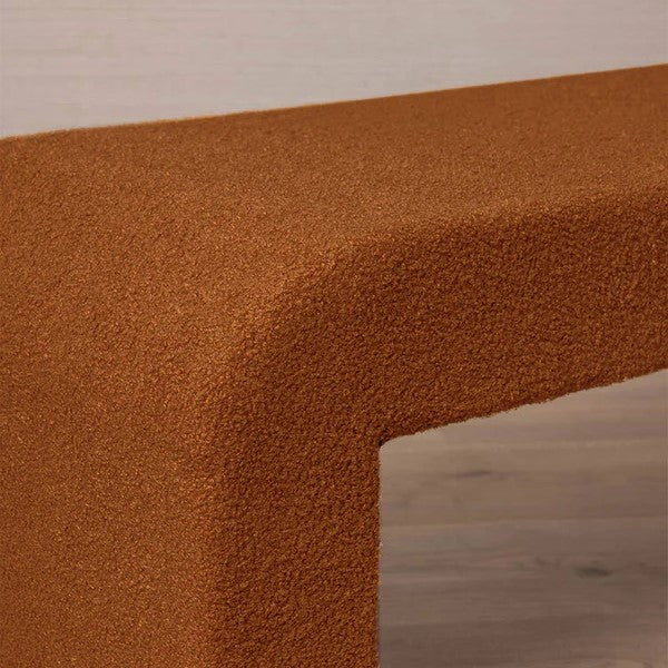 Felix Boucle Curl Natural Clay Bench Seat