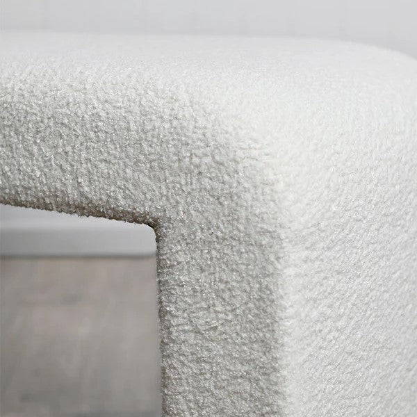 Felix Boucle Curl Off White Bench Seat