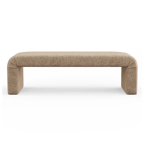 Felix Oxford Tan Mottled Velvet Bench Seat