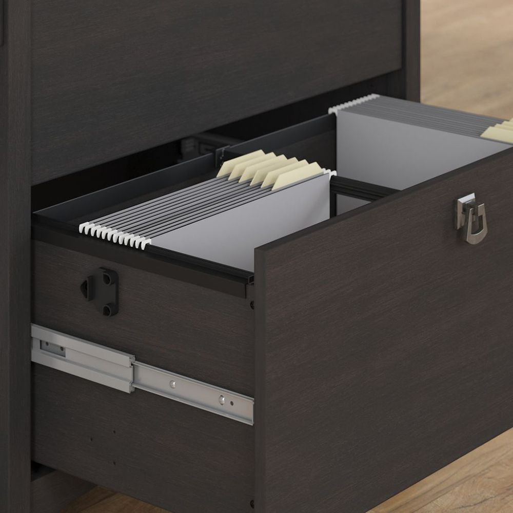 Engineered Wooden 2 Drawer Filing Cabinets Black