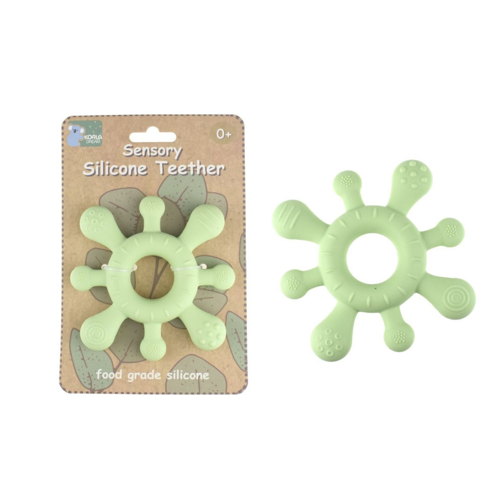 Flexible Silicone Splash Teether - Green