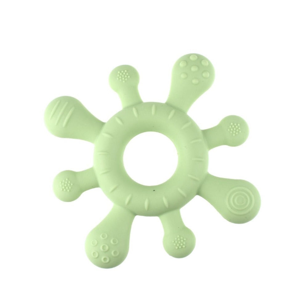 Flexible Silicone Splash Teether - Green