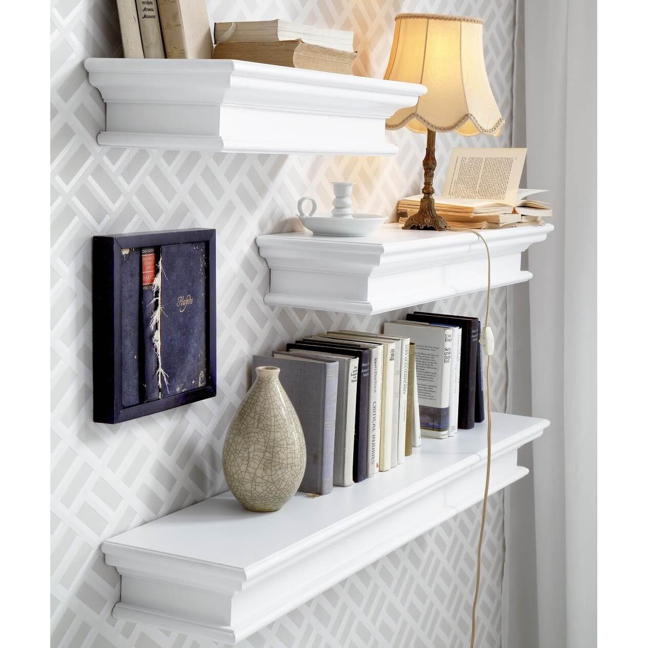 Floating Elegance Wall Shelf White (Available in 3 Sizes)