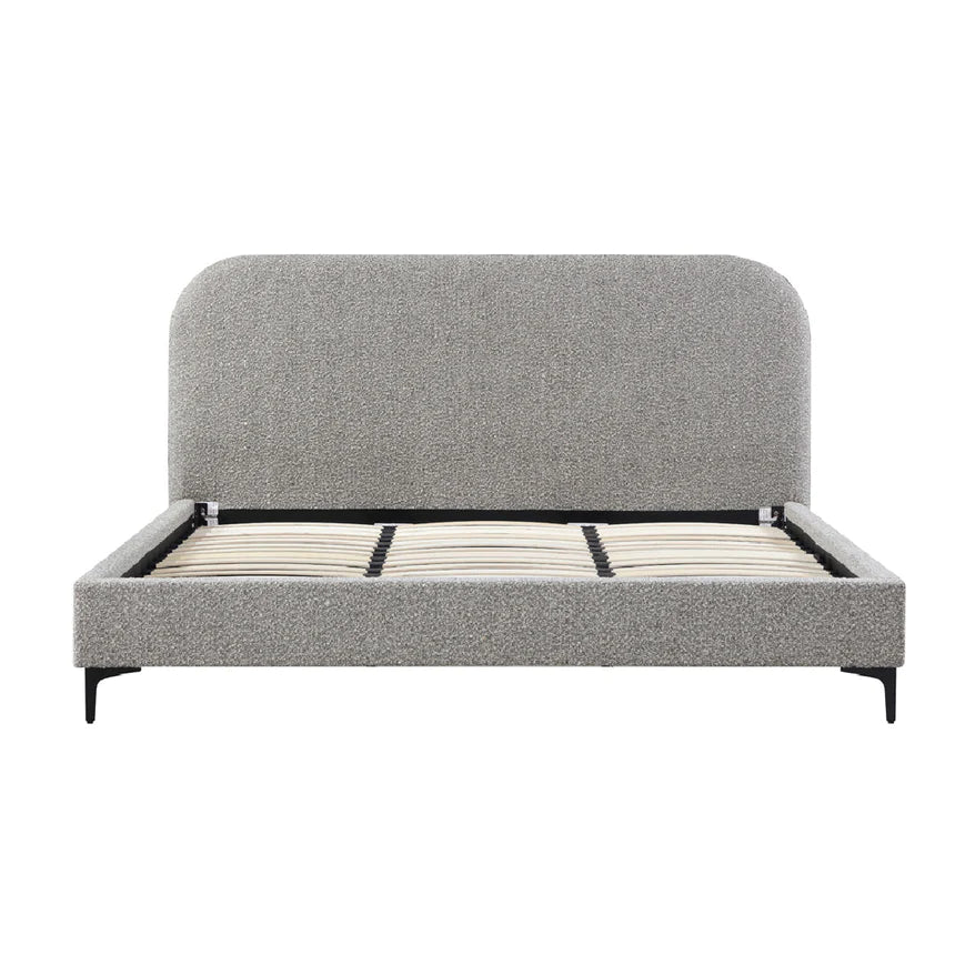 Floating Platform Bed Frame - Brown Boucle (King)