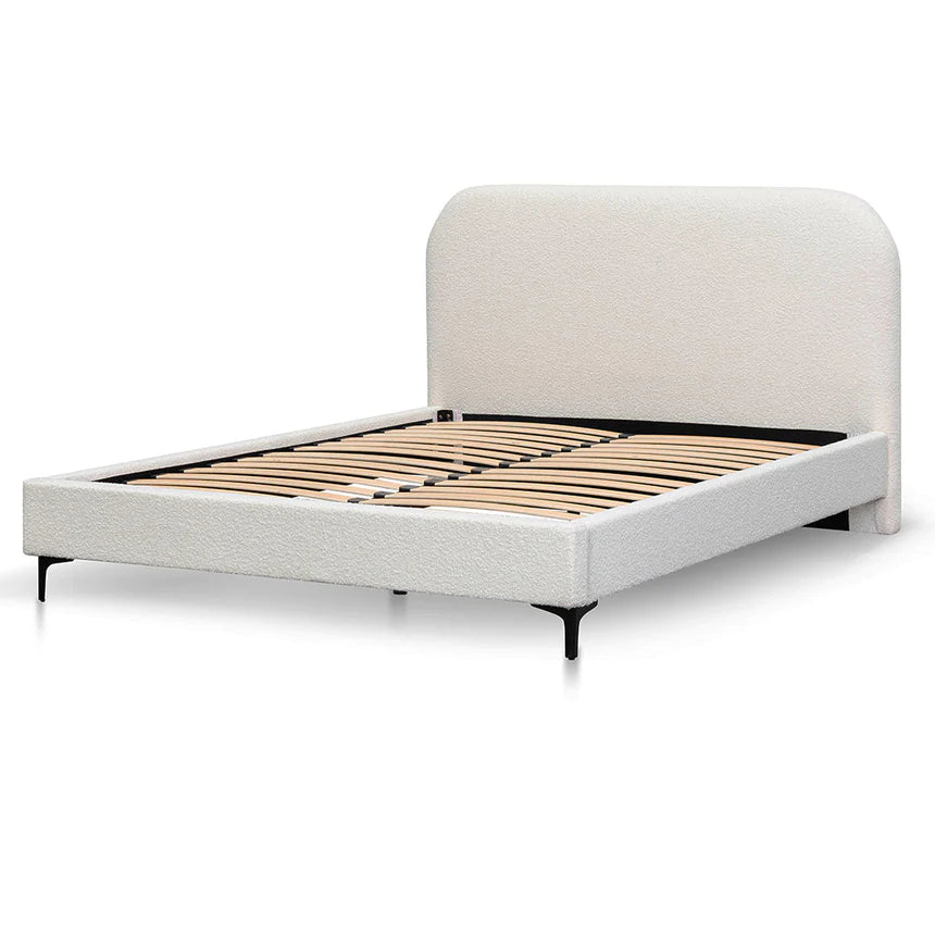 Floating Platform Bed Frame - Cream White (King)