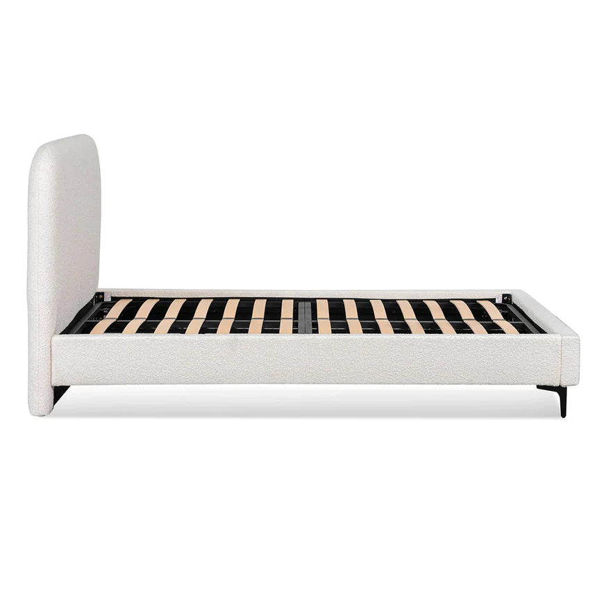 Floating Platform Bed Frame - Cream White (King)