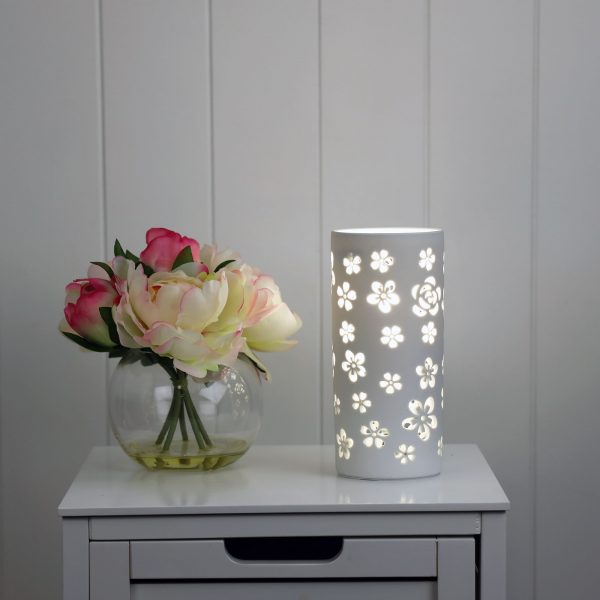 Floral Pattern Ceramic Lamp