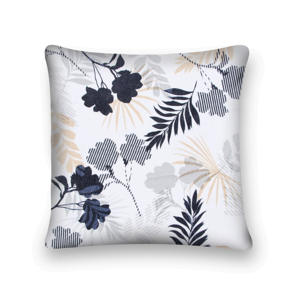 Floral Symphony Printed Cotton Cushion Cover 50 x 50cms