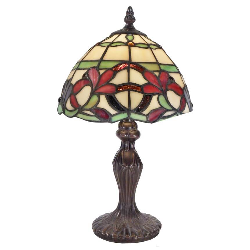 Floral Tiffany Style Glass Table Lamp