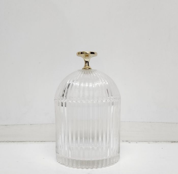 Florence Ribbed Dome Glass Jar - Medium