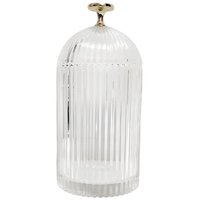 Florence Ribbed Dome Glass Jar - Large