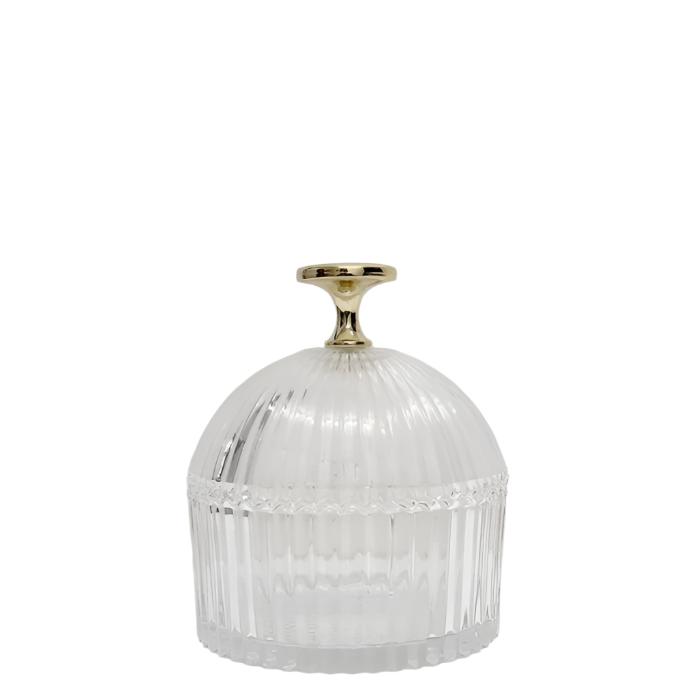 Florence Ribbed Dome Glass Jar - Small