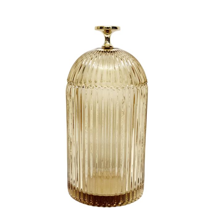 Florence Stunning Ribbed Dome Glass Jar - Large - Available in 4 Colors