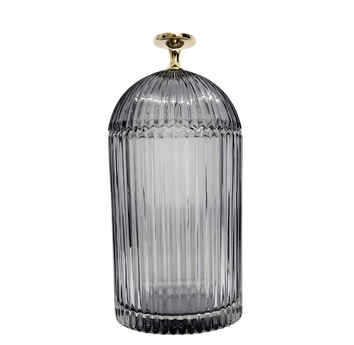 Florence Stunning Ribbed Dome Glass Jar - Large - Available in 4 Colors