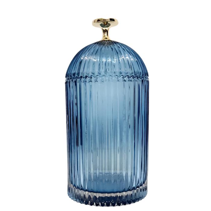 Florence Stunning Ribbed Dome Glass Jar - Large - Available in 4 Colors