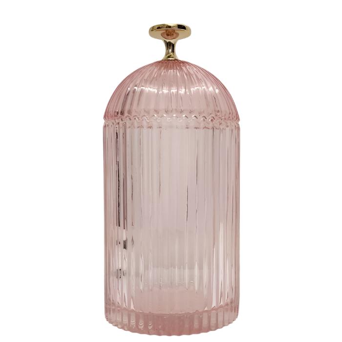 Florence Stunning Ribbed Dome Glass Jar - Large - Available in 4 Colors