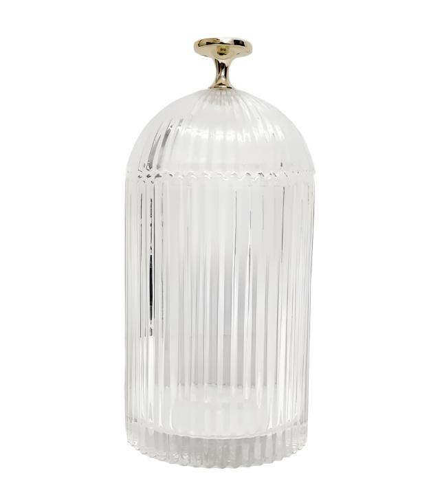 Florence Stunning Ribbed Dome Glass Jar - Large - Available in 4 Colors