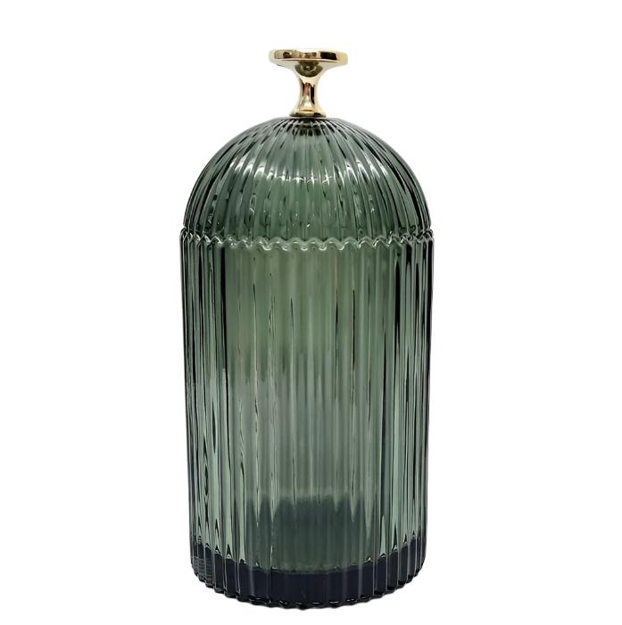 Florence Stunning Ribbed Dome Glass Jar - Large - Available in 4 Colors