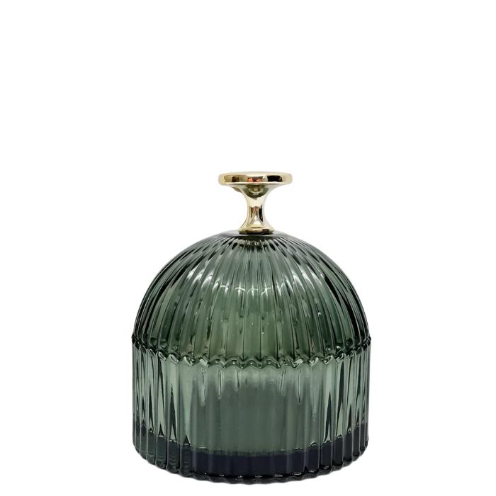 Florence Stunning Ribbed Dome Glass Jar - Small - Available in 4 Colors