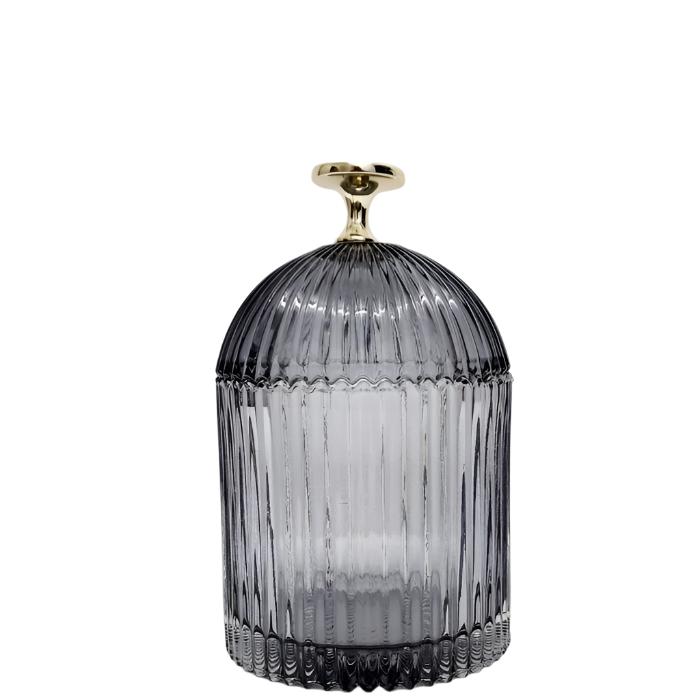 Florence Stunning Ribbed Dome Glass Jar - Medium - Available in 4 Colors