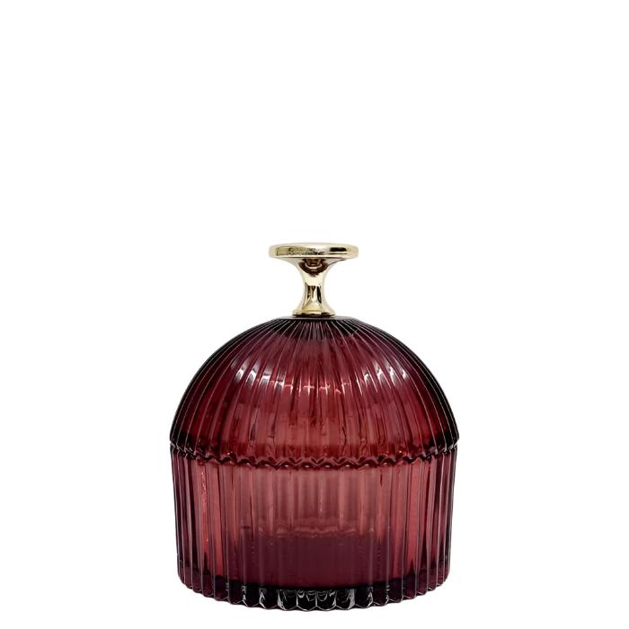 Florence Stunning Ribbed Dome Glass Jar - Small - Available in 4 Colors