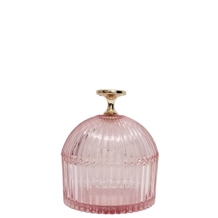 Florence Stunning Ribbed Dome Glass Jar - Small - Available in 4 Colors