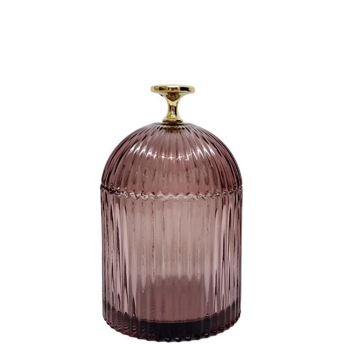 Florence Stunning Ribbed Dome Glass Jar - Medium - Available in 4 Colors