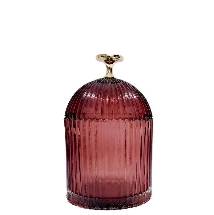 Florence Stunning Ribbed Dome Glass Jar - Medium - Available in 4 Colors