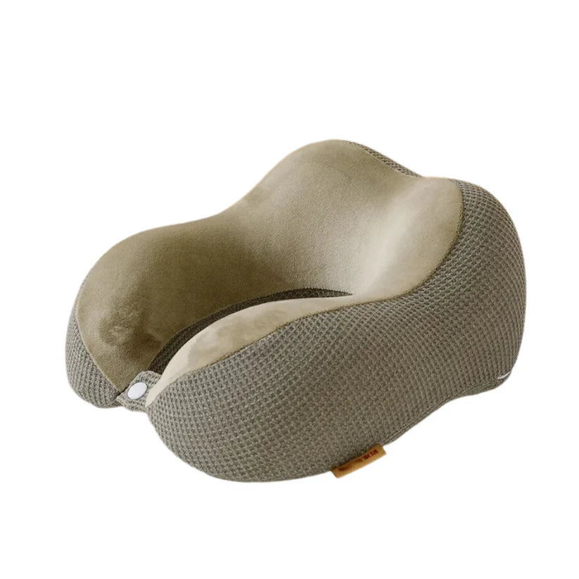 Foam Slow Rebound Neck Pillow - Army Green - 30x25x13cms