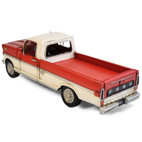 Ford F-100 Ranger Metal Ornament - Red - 33x11.5x11cm