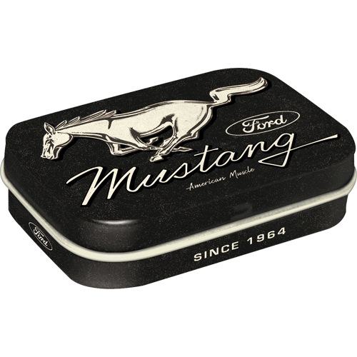 Ford Mustang - Horse Logo Black - Pet Treat Storage Tins