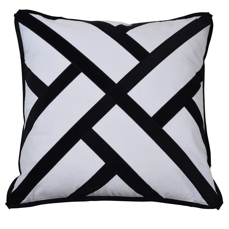 Fremantle 55x55cm Cotton Cushion Cover - Black