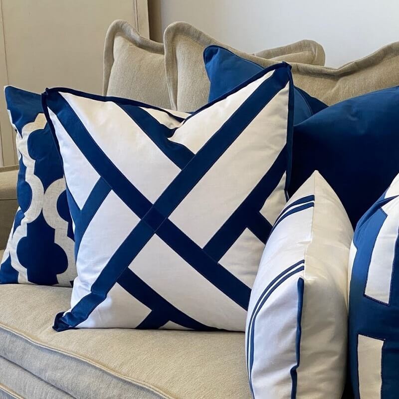 Fremantle 55x55cm Cotton Cushion Cover - Navy