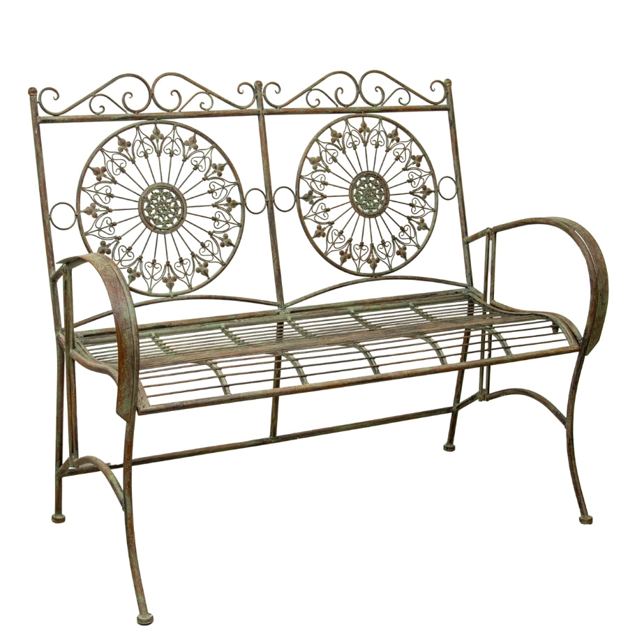 French Garden Love Seat - Brushed Green