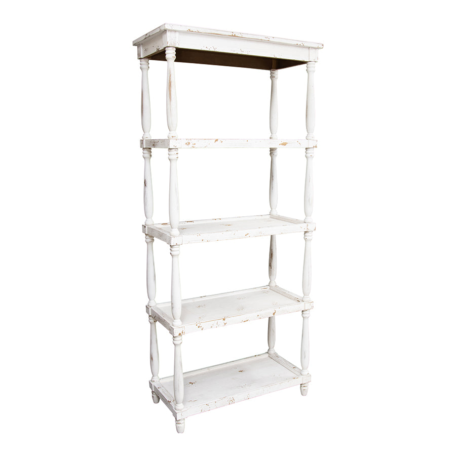 French Provincial Tall 5 Shelf Unit