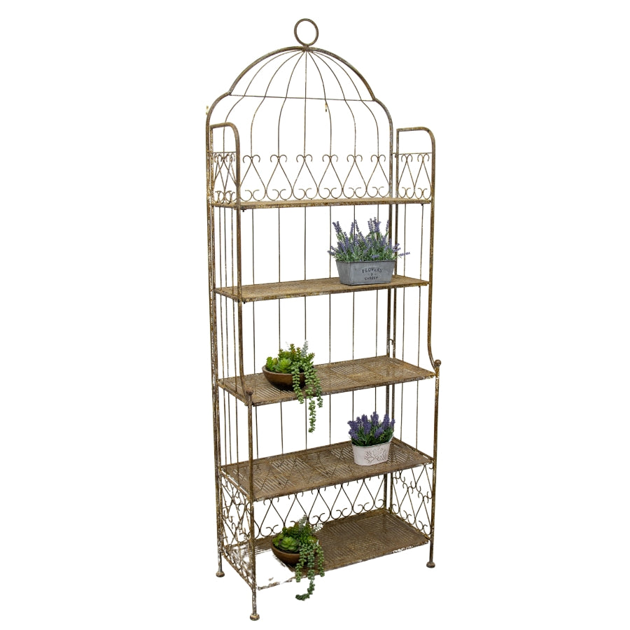 French Style Antique-Finish 5-Tier Shelf Stand 200cms