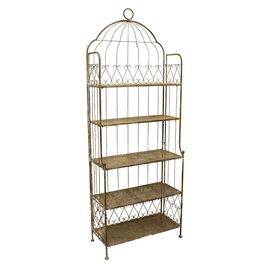 French Style Antique-Finish 5-Tier Shelf Stand 200cms