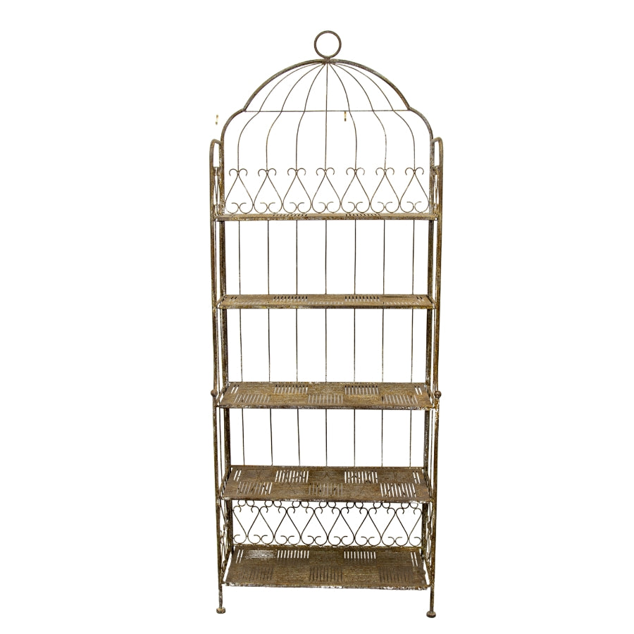 French Style Antique-Finish 5-Tier Shelf Stand 200cms