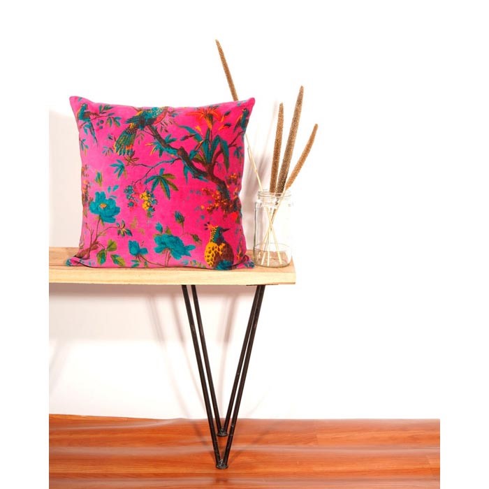 Frida Kahlo Bird Inspired Cushion Cover 45 x 45cms - Pink