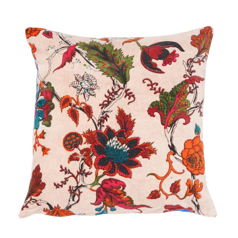 Frida Kahlo Floral Inspired Velvet Cushion Cover 45 x 45cms