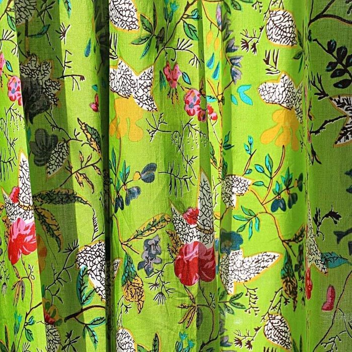 Frida Kahlo Inspired Tree Branches Curtains-Green