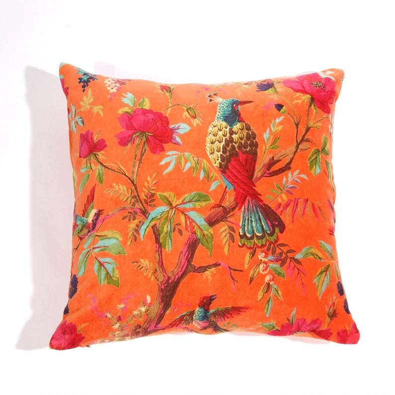 Frida Kahlo Jungle Inspired Cushion Cover 45 x 45cms - Orange