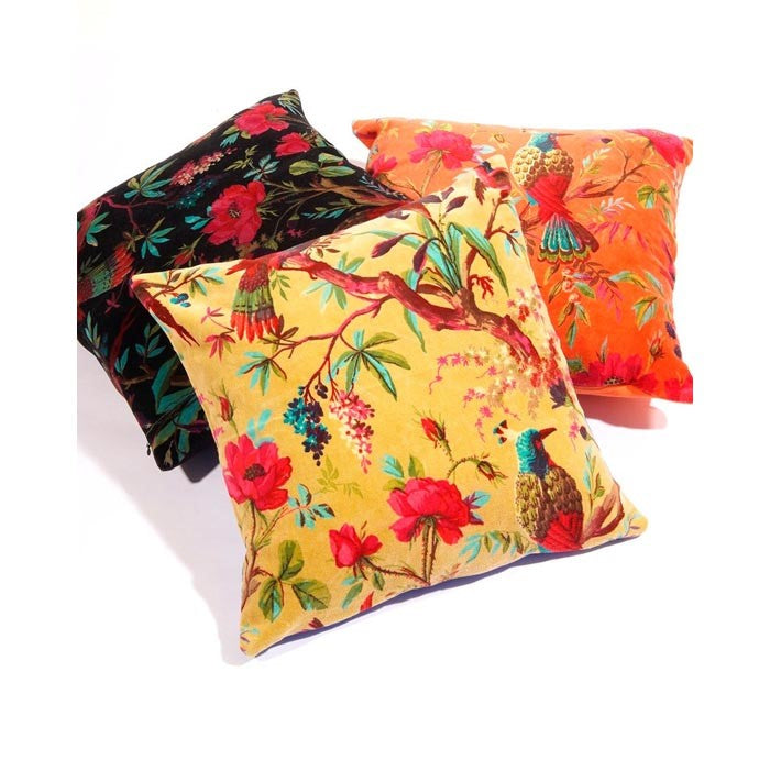 Frida Kahlo Jungle Inspired Cushion Cover 45 x 45cms - Yellow