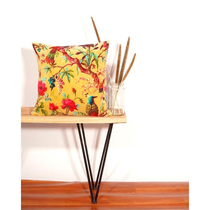 Frida Kahlo Jungle Inspired Cushion Cover 45 x 45cms - Yellow