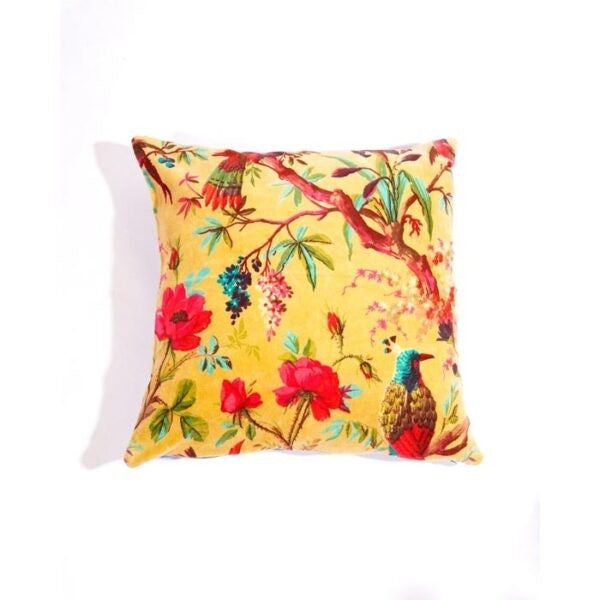 Frida Kahlo Jungle Inspired Cushion Cover 45 x 45cms - Yellow