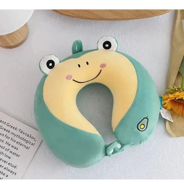 Frog Cartoon Memory Cotton U-shaped Neck Pillow - 28 x 30cms