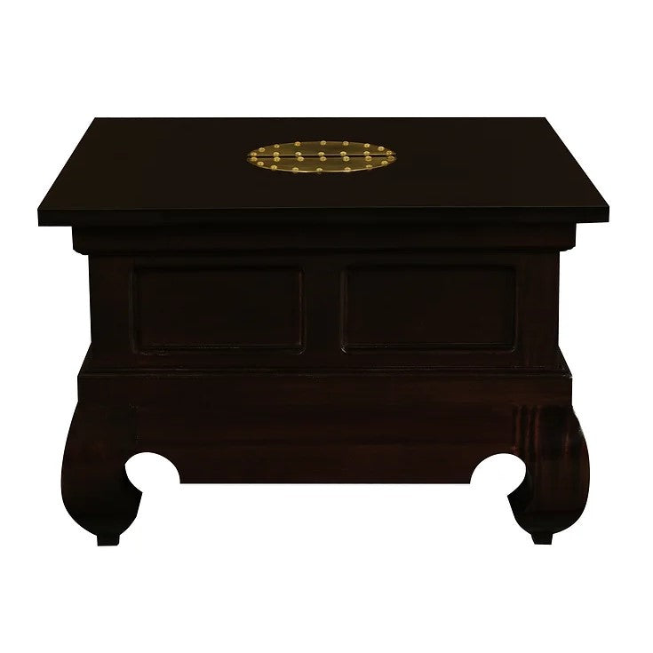 Functional Beauty Lamp Table - Dark Brown