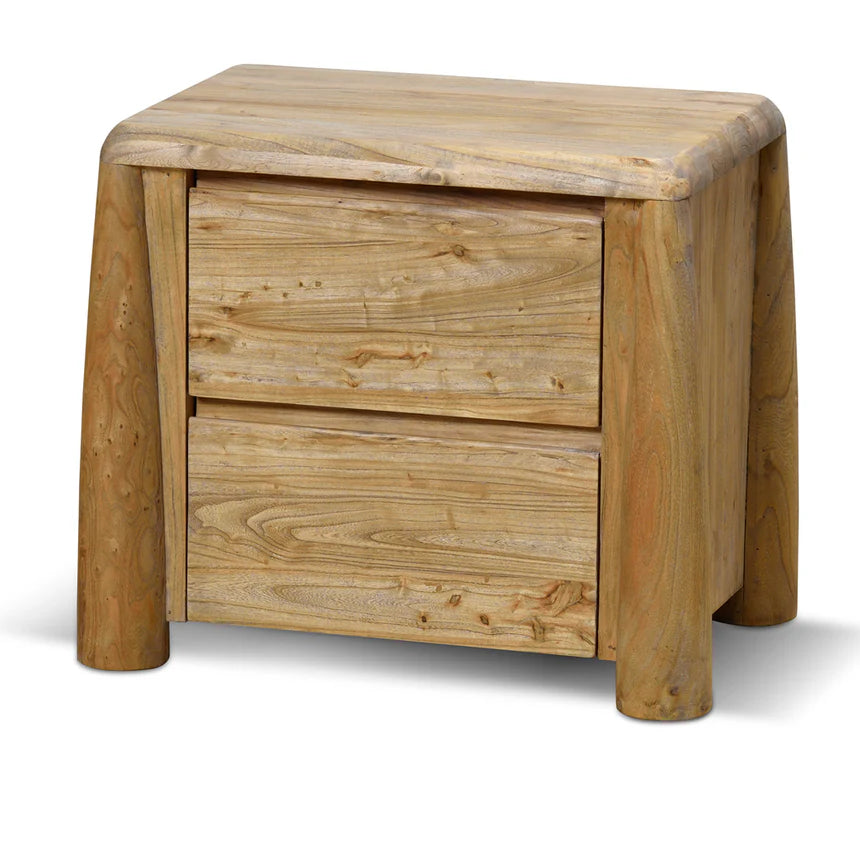 Functional Elegance Natural Bedside Table - 55cms